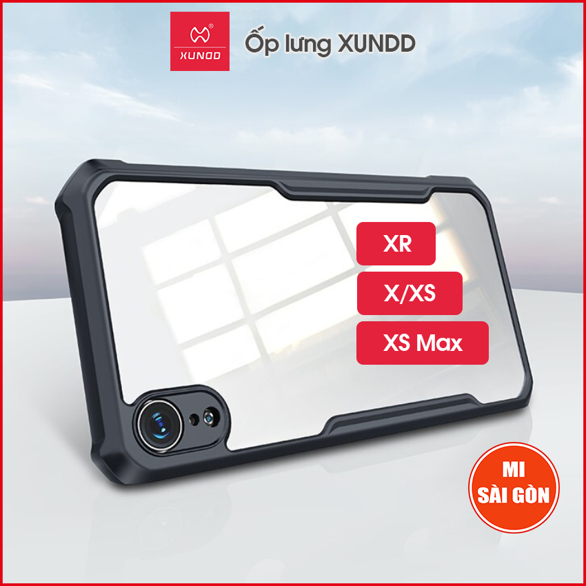 [Hỏa Tốc HCM] Ốp lưng XUNDD iPhone XR / X / XS / XS Max - Chống shock, Mặt lưng trong, Chính Hãng - Beatle Series ( Đen )