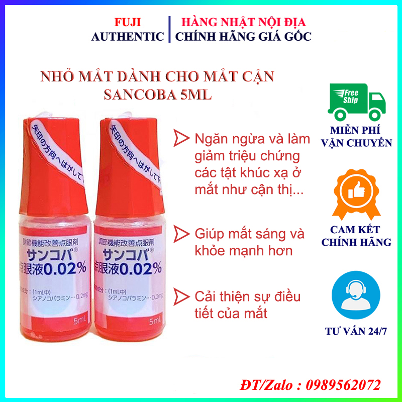 Nước nhỏ mắt sancoba nhật - 5ml