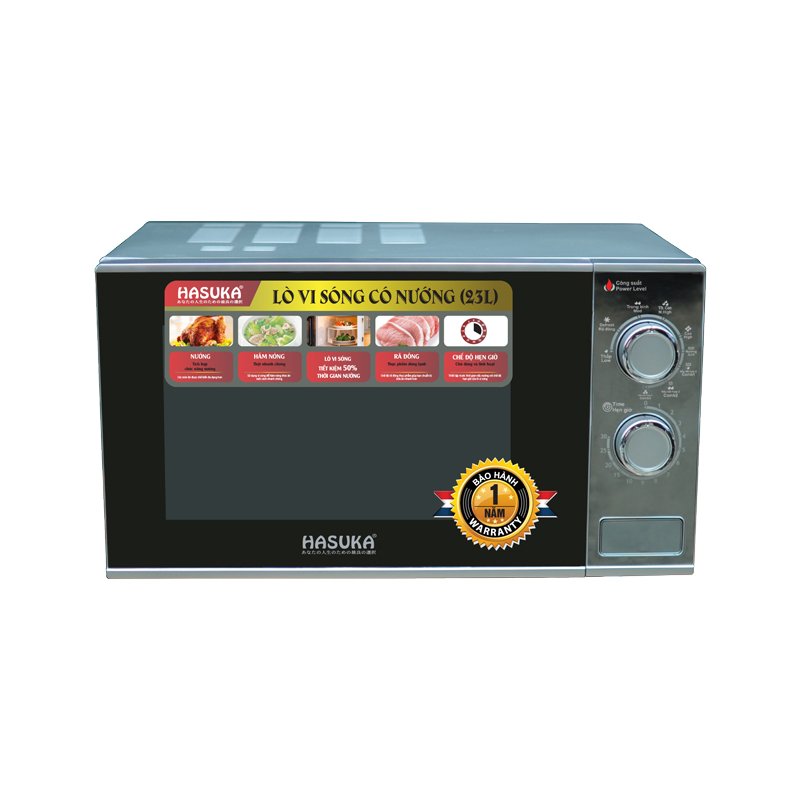 Lò vi sóng có nướng HASUKA  23L- HSK 230 - Công suất khỏe nướng nhanh