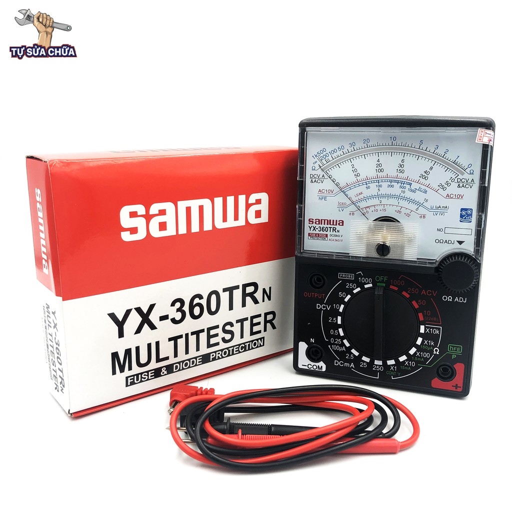 [Mã LIFEXANH03 giảm 10 đơn 500K] Đồng hồ vạn năng VOM Samwa YX360-TRn tặng kèm pin