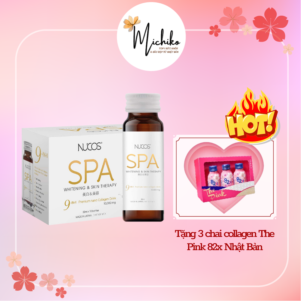Collagen uống chống lão hóa trắng da Nucos Spa 10000 50ml x 10 chai