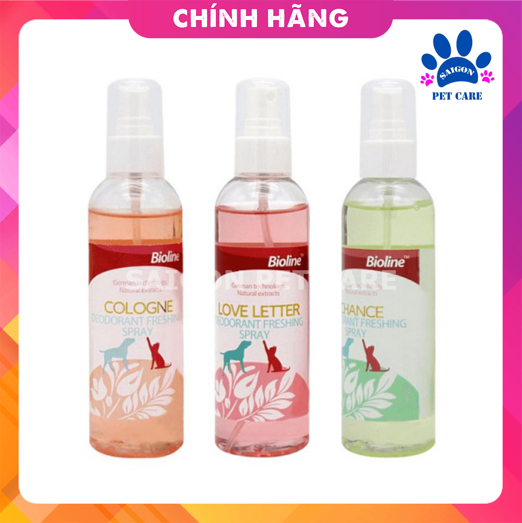 Nước hoa Bioline chuyên dụng khử mùi dành cho chó mèo 207ml