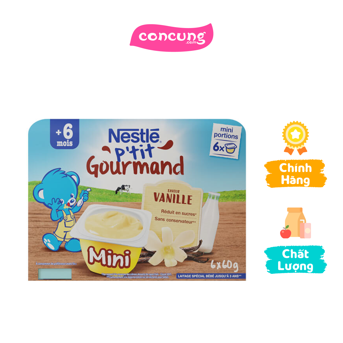 Váng sữa Nestlé P&apos;tit Gourmand vị Vani