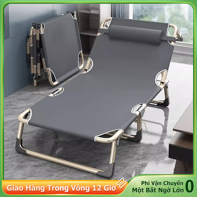 NES giường gấp gọn ghế ngủ văn phòng gấp gọn có gối đầu khung hợp kim chịu lực cao cấp Có thể chịu được 200KG