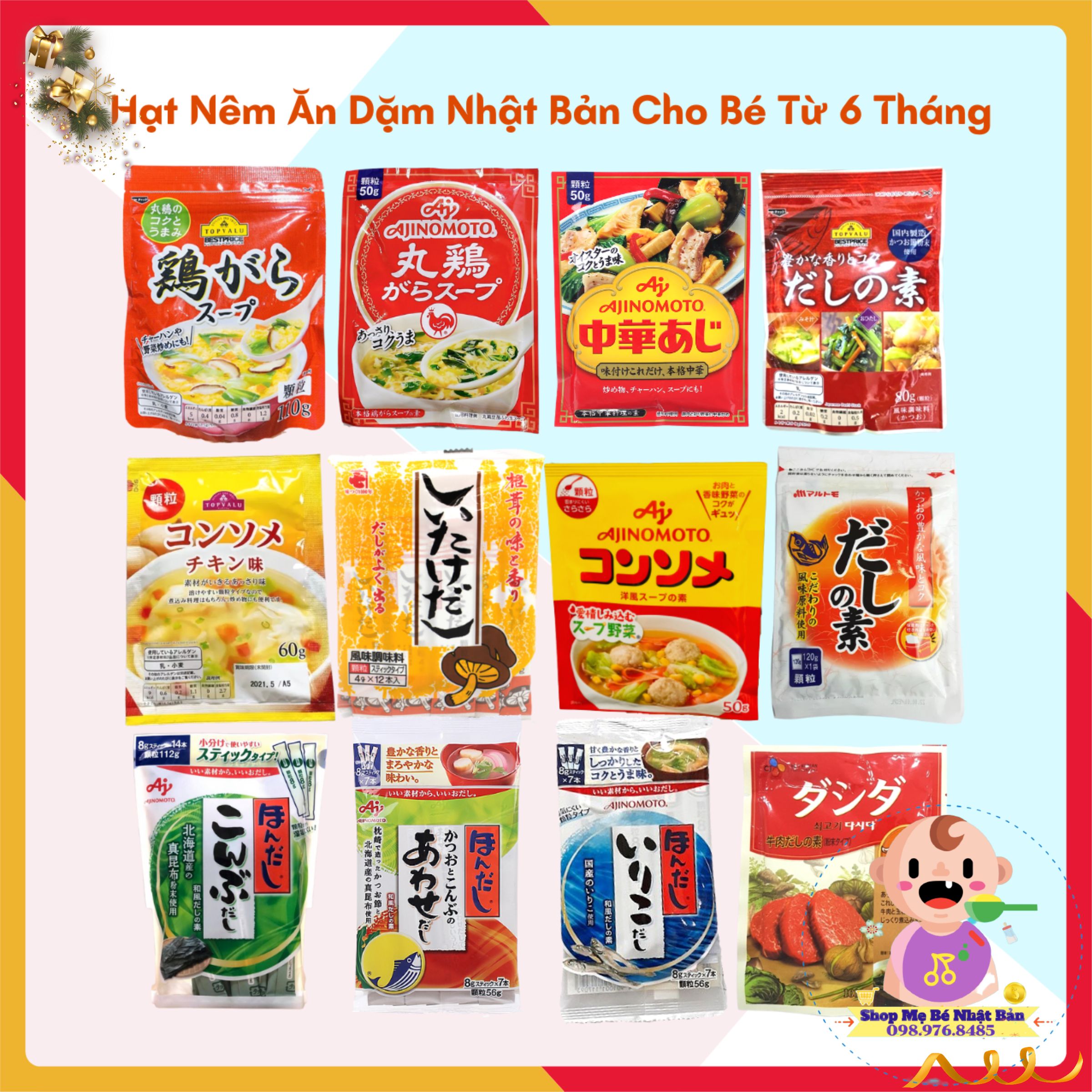 Hạt Nêm Ăn Dặm Nhật Bản Cho Bé Từ 6 Tháng Tuổi