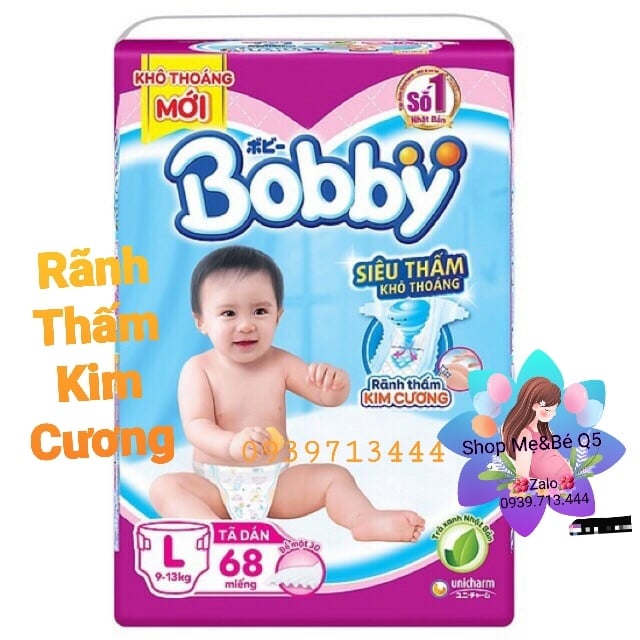 ♨️MẪU 2020♨️TÃ DÁN BOBBY ĐỆM THUN THẤM MỒ SIZE L68 MIẾNG