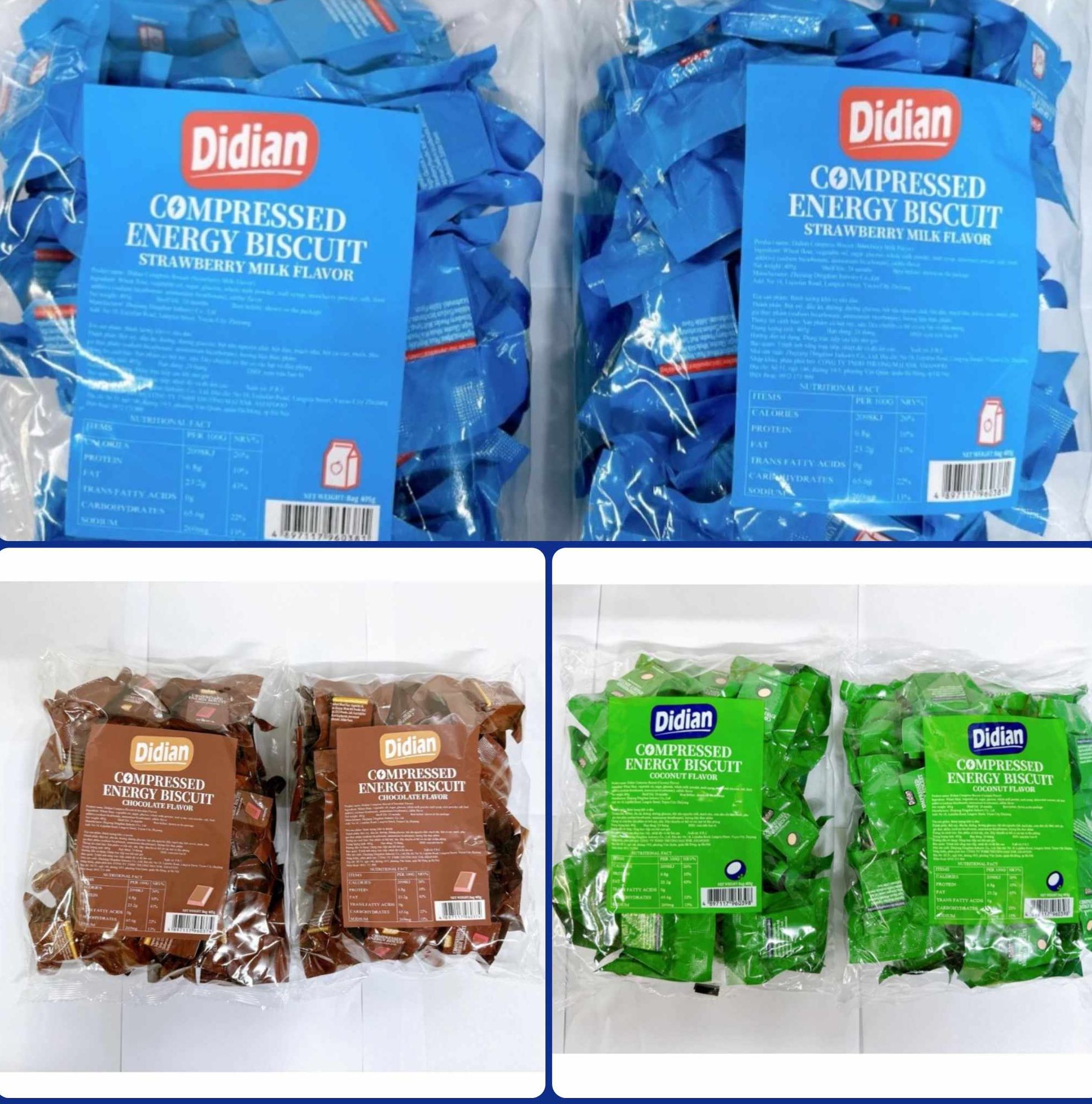 Lương khô mini didian, lương khô mini các vị 405gr