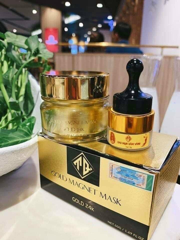 Mặt nạ từ tính 24k qlady nam châm tặng cao sâm vàng