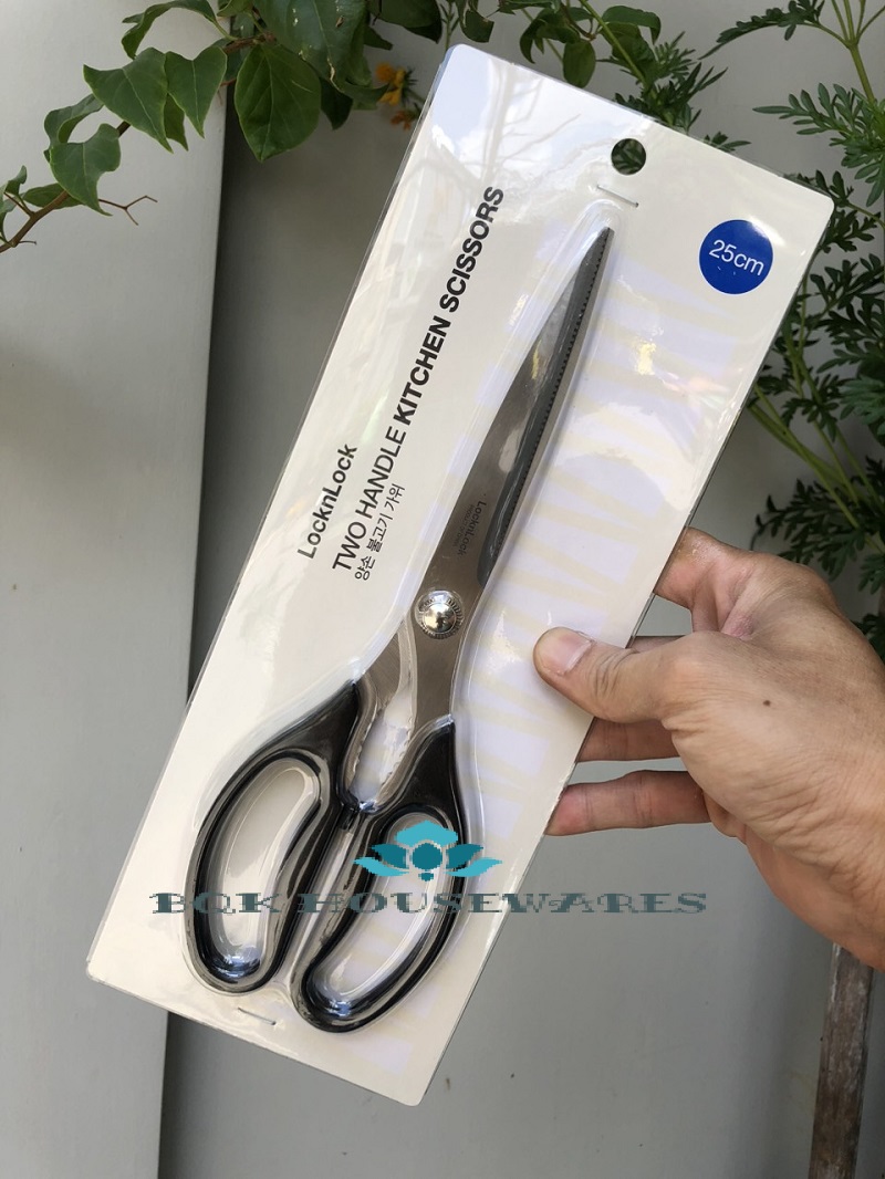 Kéo cắt thịt nướng Lock&Lock 25cm F00096 (Đen)