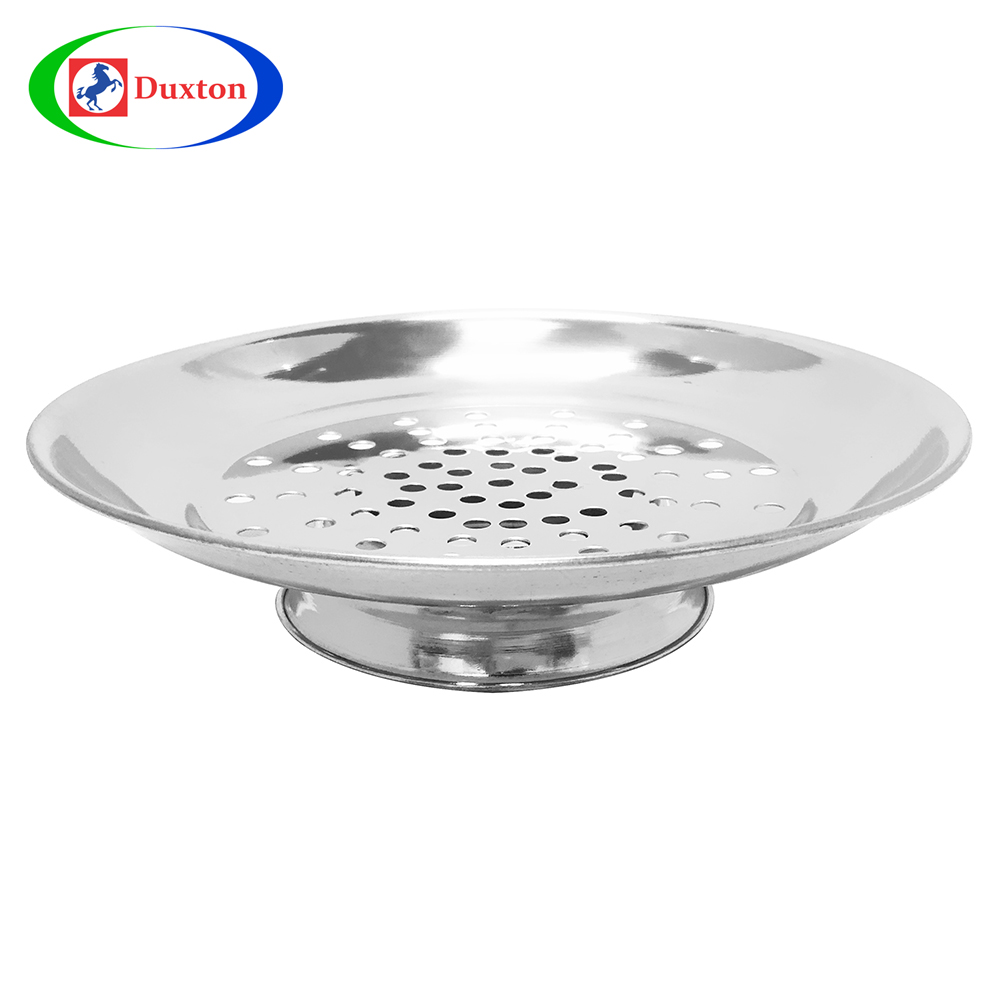 Đĩa trái cây kiêm xửng hấp có chân inox Duxton DG-VL22TT 22cm