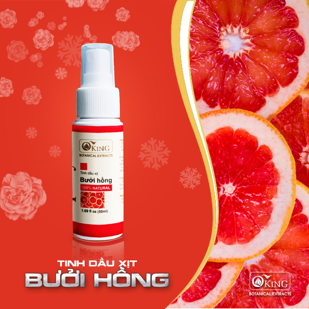 Tinh dầu xịt hương bưởi hồng Oking 50ml
