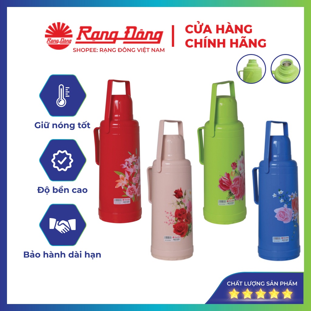 Phích nước rạng đông 2 lít, bình thuỷ giữ nhiệt đựng nước nóng, model: rd 2035 n6.x