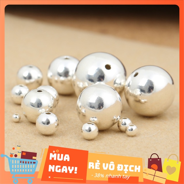 Giá sỉ 10 bi bạc 2mm hàng siêu đẹp - hàng bạc cao cấp loại 1, ph694