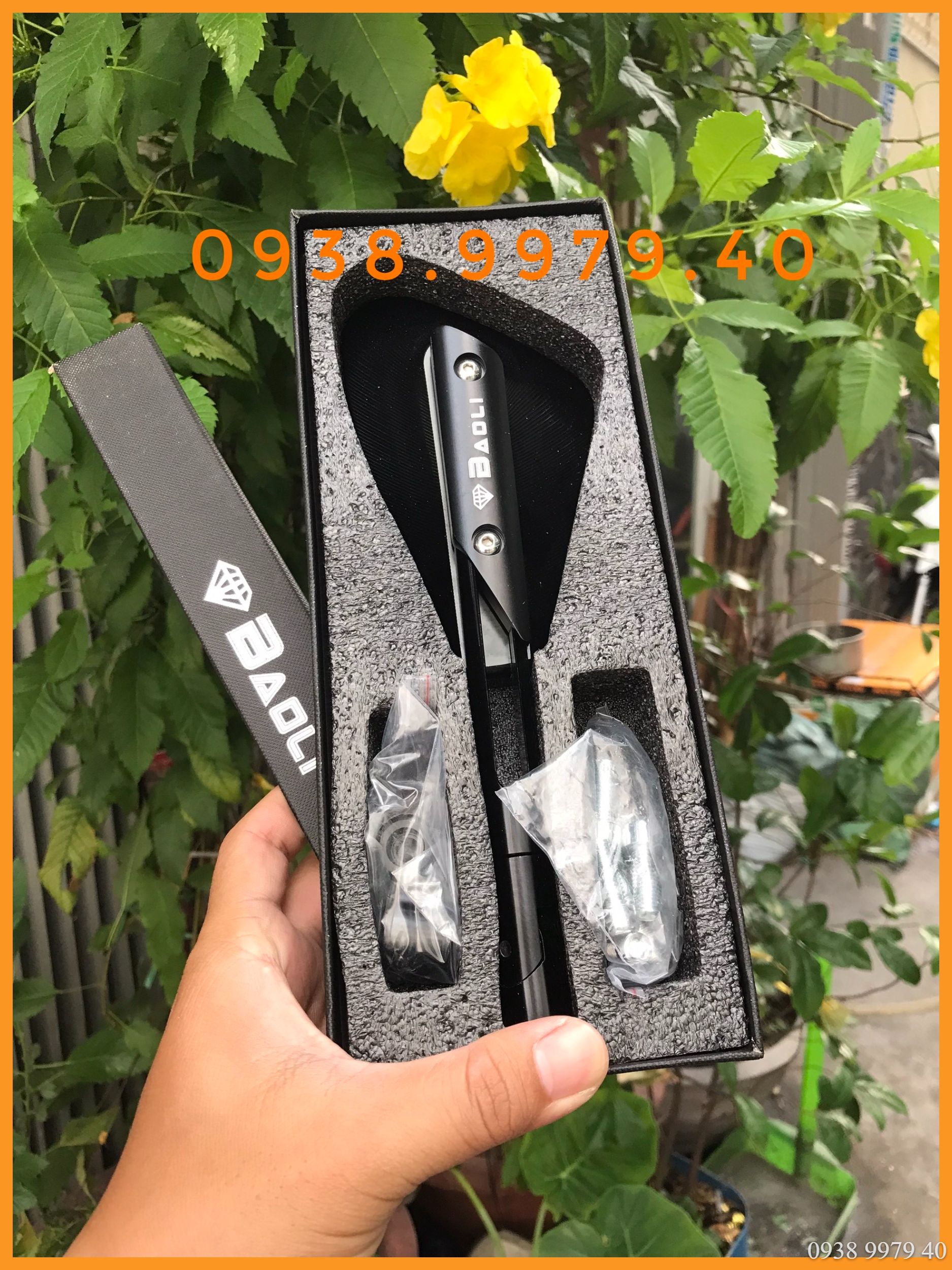 Gương xe máy, Gương chiếu hậu xe máy Nhôm CNC gắn các loại xe máy đồ chơi phụ kiện xe máy