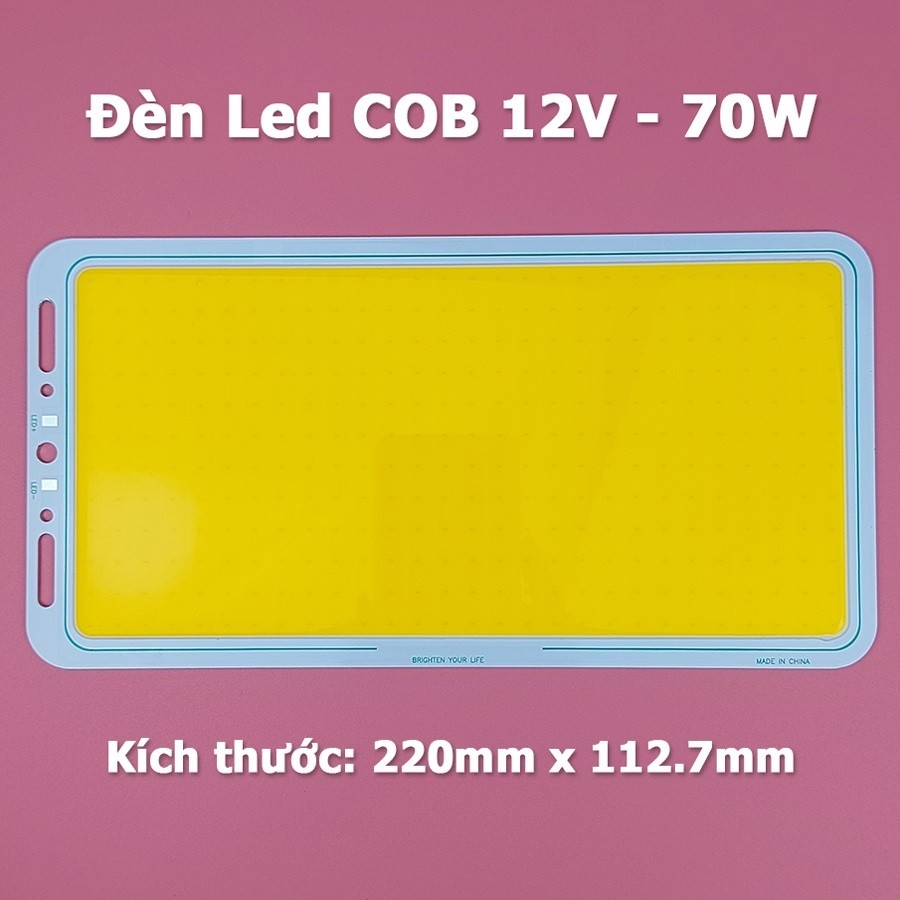 Bảng đèn led cob điện áp 12v công suất 70w