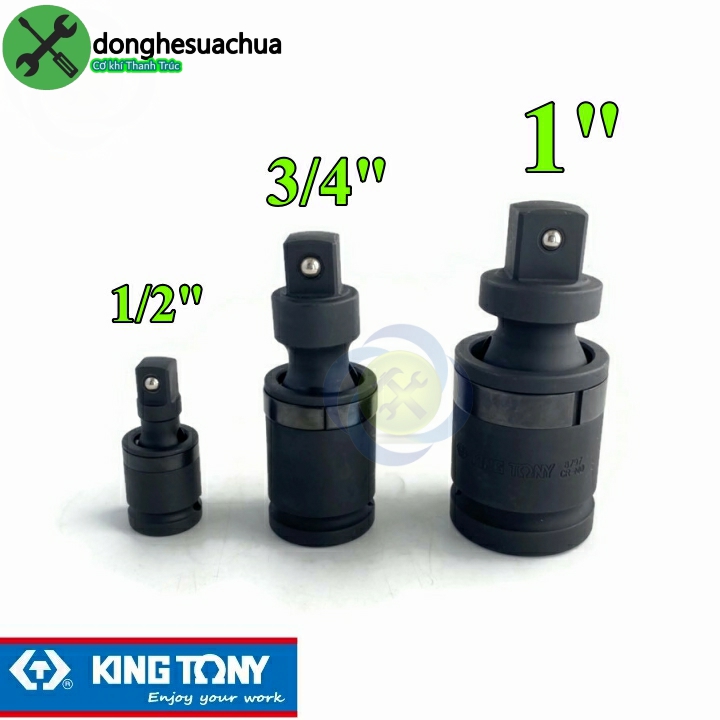 Bộ đầu lắc léo đen kingtony 1/2 - 3/4 - 1inch kingtony123410
