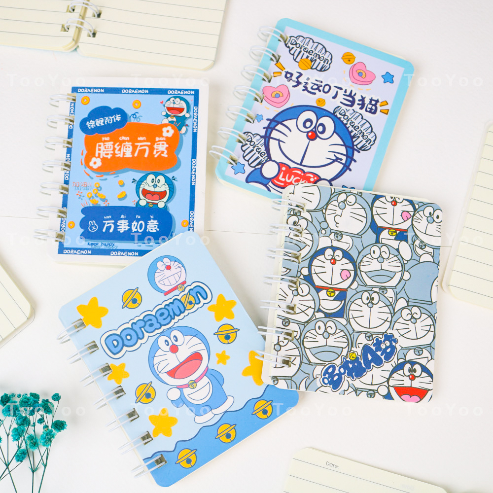 Sổ lò xo Doraemon bỏ túi dễ thương cute TooYoo BK00162