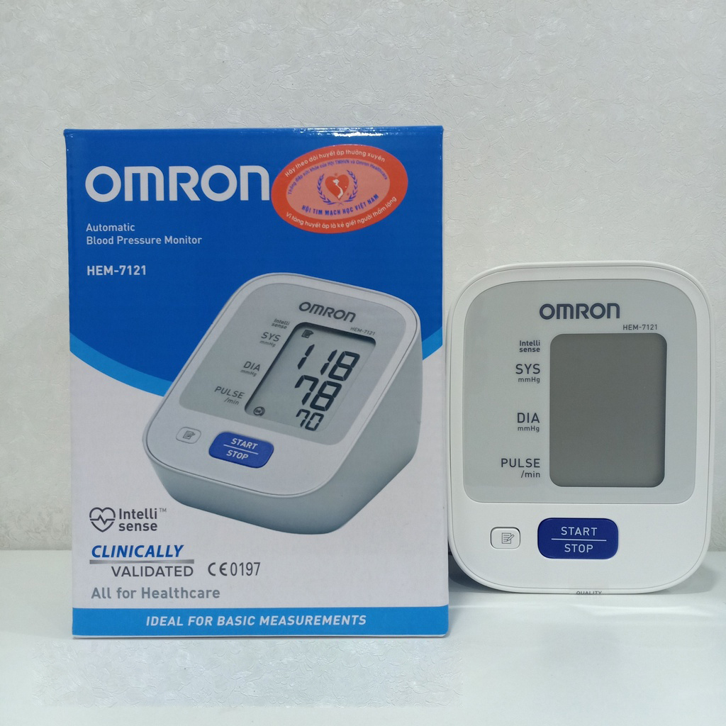 LazMall Máy Đo Huyết Áp OMRON HEM–7121 Cao Cấp Nhật Bản - Máy Đo Huyết Áp Arm Style Chính Xác Và Thuận Tiện Máy Đo Huyết Áp Có Thể Mang Đi Bất Cứ Đâu Và Dễ Dàng Sử Dụng , Máy Đo Huyết Áp Nhịp Tim Điện Tử Arm Style