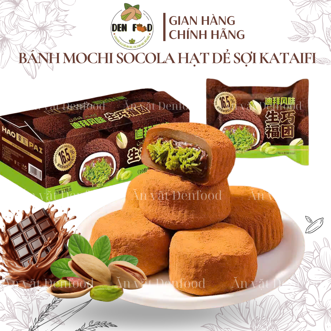 Bánh Mochi Socola Hạt Dẻ sợi Kataifi Dubai - Ăn vặt Denfood