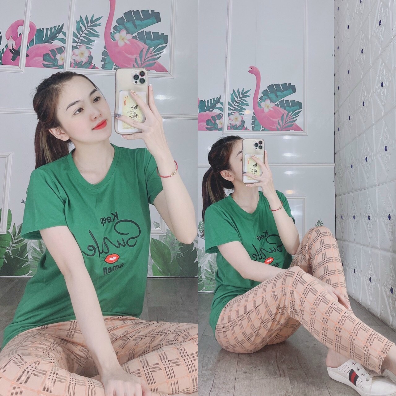 Đồ bộ thun dài thời trang thêu chữ siêu đẹp chất liệu thời trang cao cấp thời trang 1hit shop
