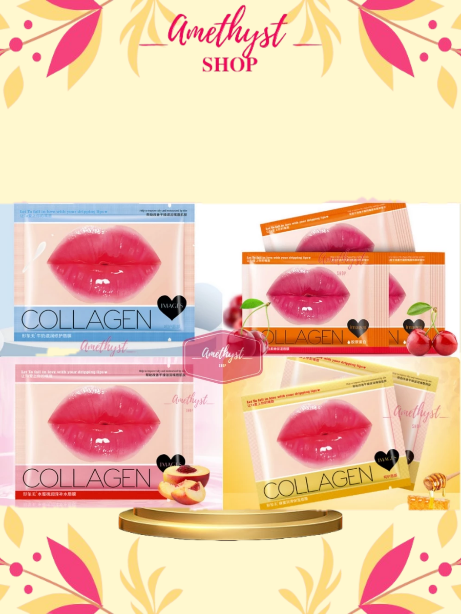 Lẻ 1 miếng mặt nạ môi images collagen lips moist mask