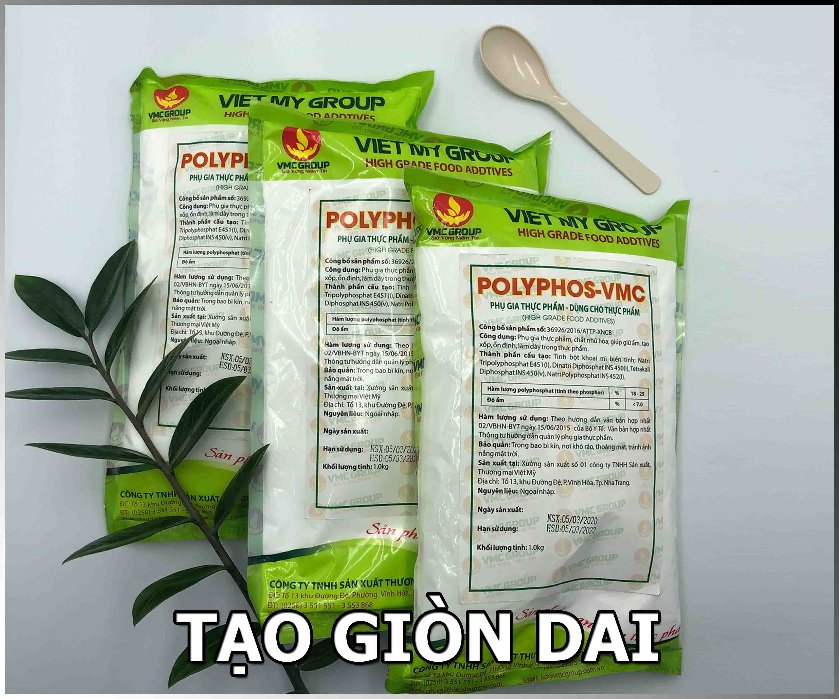 1kg polyphos-vmc- phụ gia tạo kết dính cho giò chả thay thế hàn the