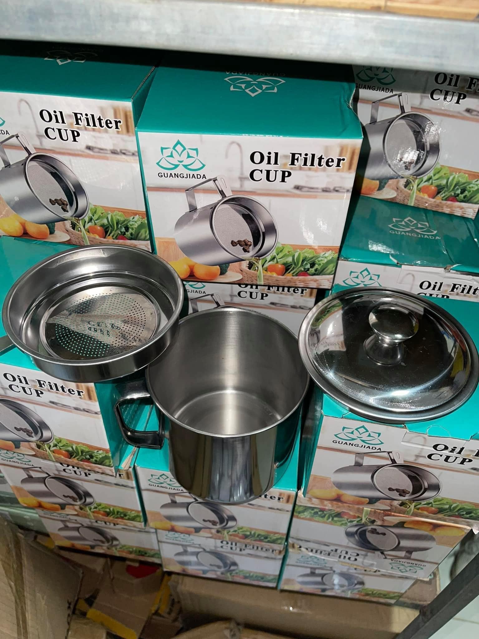 Ca lọc dầu inox- dụng cụ lọc dầu- ca lọc dầu