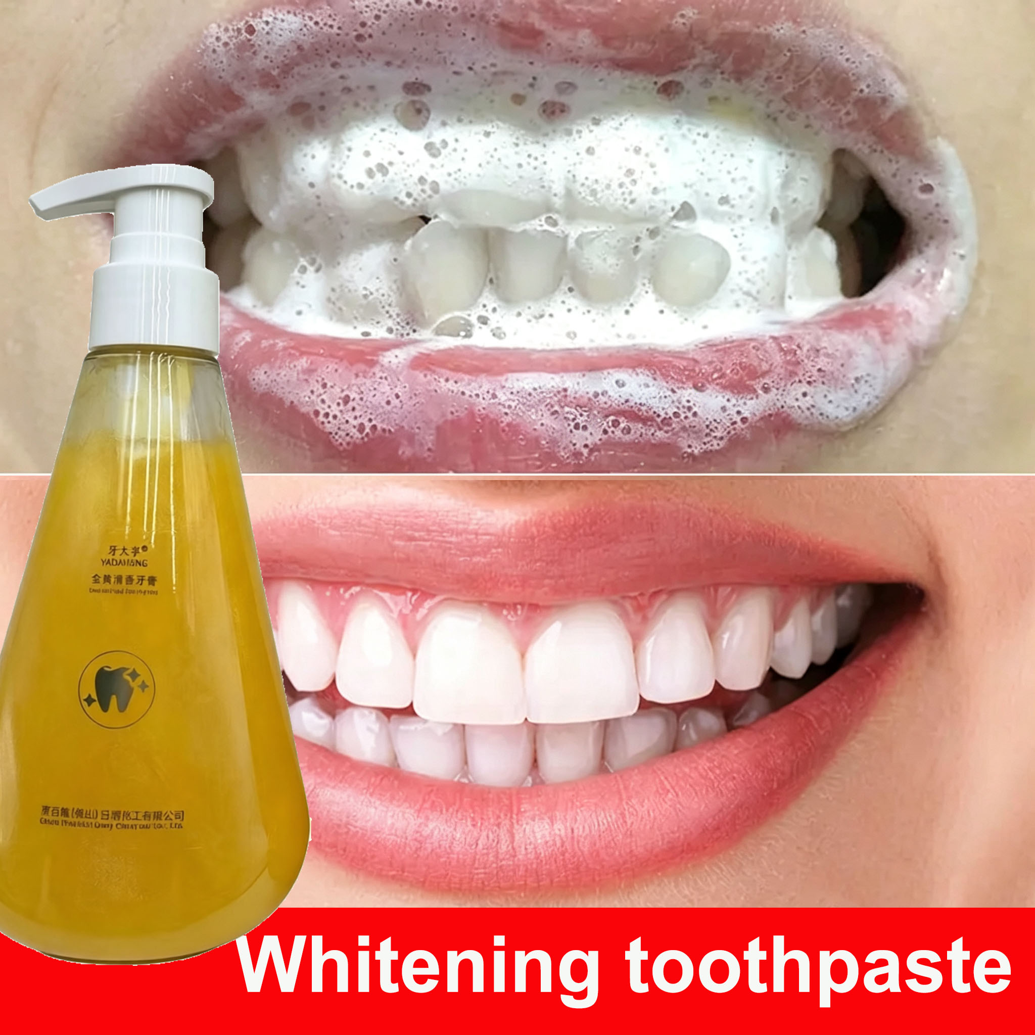 Kem đánh răng làm trắng răng, giảm ố vàng, khử mùi hôi, ngừa sưng nướu, loại bỏ cao răng, loại bỏ vết ố thuốc lá cà phê, vết ố trà giúp làm trắng răng và bảo vệ nướu.