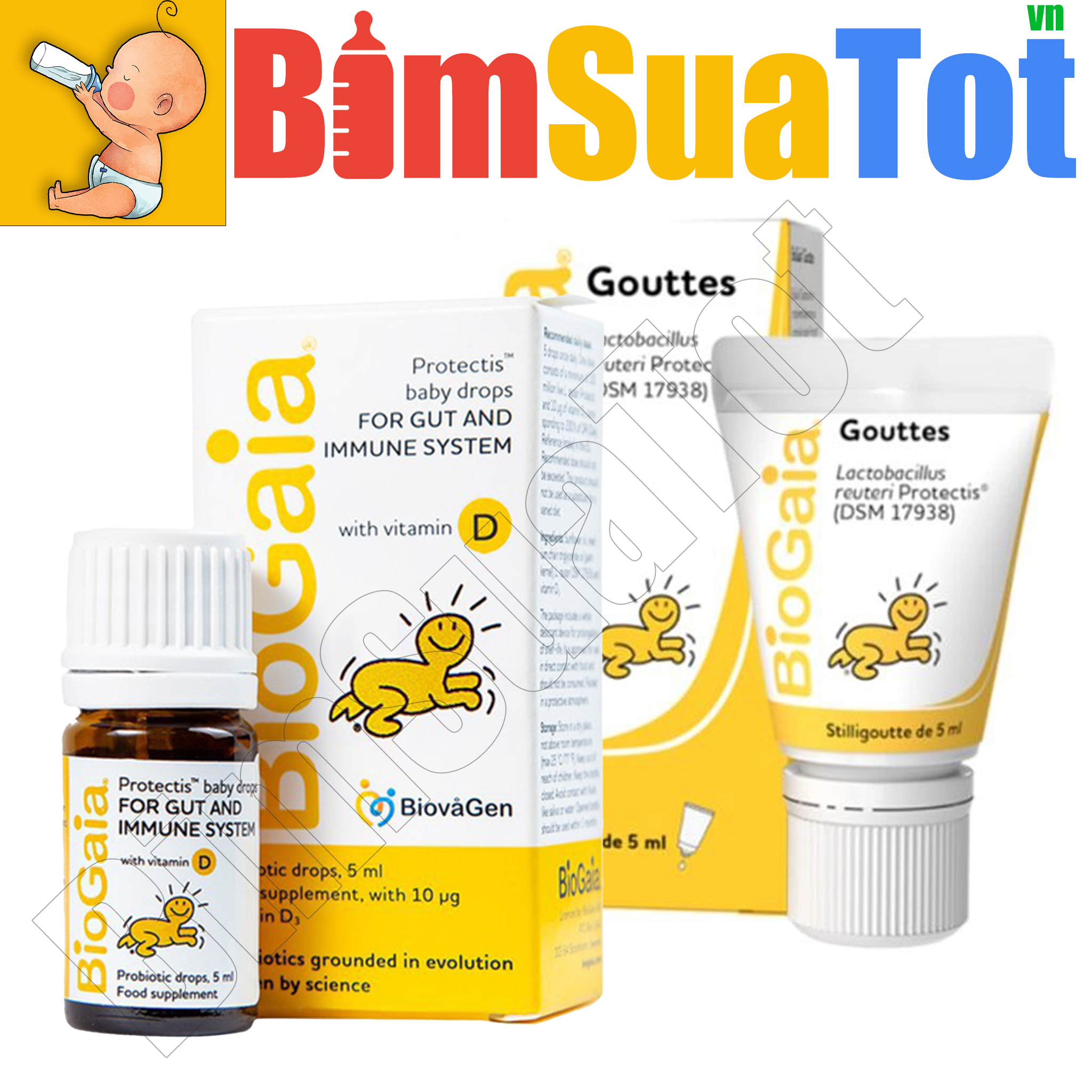 Men vi sinh BioGaia Protectis Baby thủy tinh và nhựa Nga Pháp 5ml