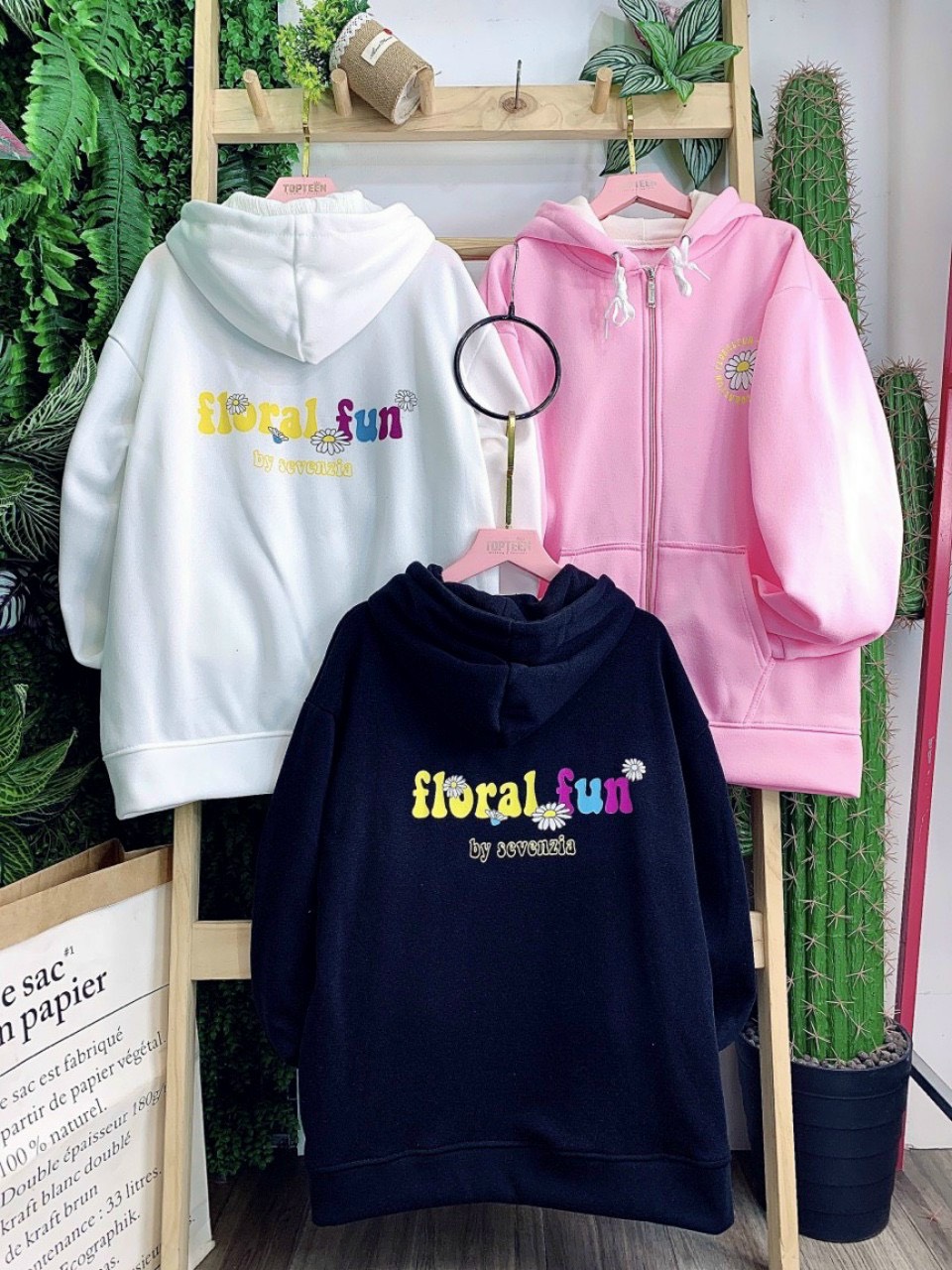 Áo Khoác Hoodie Floral Fun Unisex