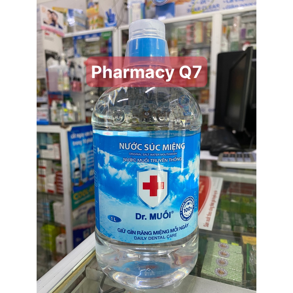 Chai lớn Nước súc miệng Dr.Muối 1000ml Nước súc miệng Dr Muối 1 LÍT hương truyền thống