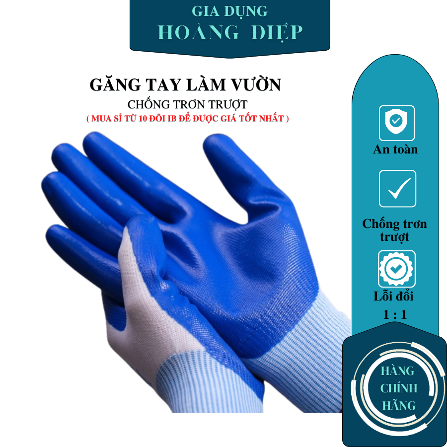 Găng tay sơn xanh bảo hộ lao động