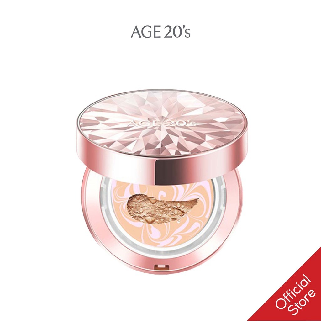 Phấn Nền Lạnh Kim Cương AGE20's Essence Cover Pact DIAMOND Pink SPF 50+/PA +++ 12.5g