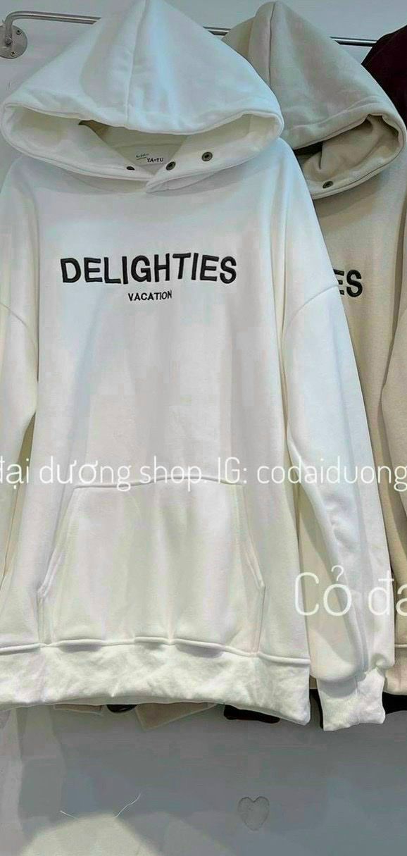 ÁO KHOÁC HOODIE CẶP ĐÔI DELIGHTIES CHỐNG NẮNG PHONG CÁCH UNISEX KIỂU DÁNG SÀNH ĐIỆU