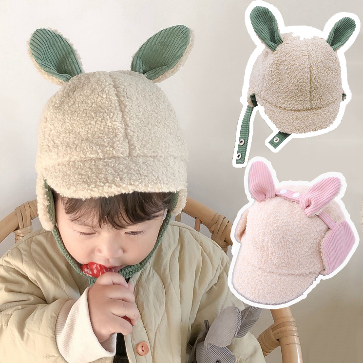 Mũ len hình tai thỏ dễ thương, ngộ nghĩnh cho bé từ 2 đến 5 tuổi