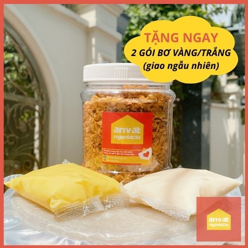 Combo 500g bánh tráng phơi sương + 300g muối tóp mỡ "chân ái"