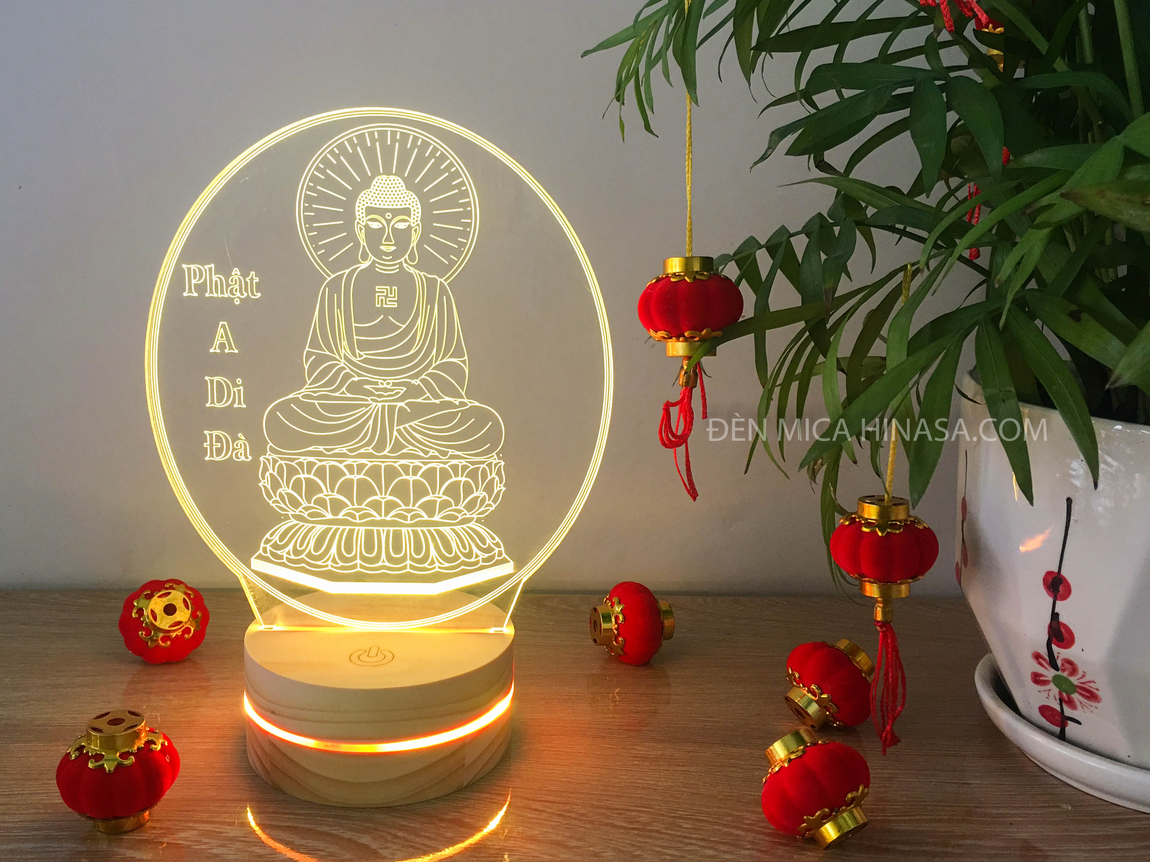 Phật A Di Đà - Phật bản mệnh tuổi Tuất,  tuổi Hợi cao 20cm 16 màu