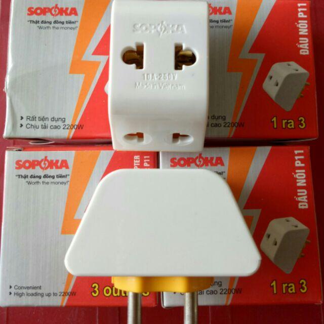 Đầu nối 1 ra 3 sopoka p11 chịu tải 2200w