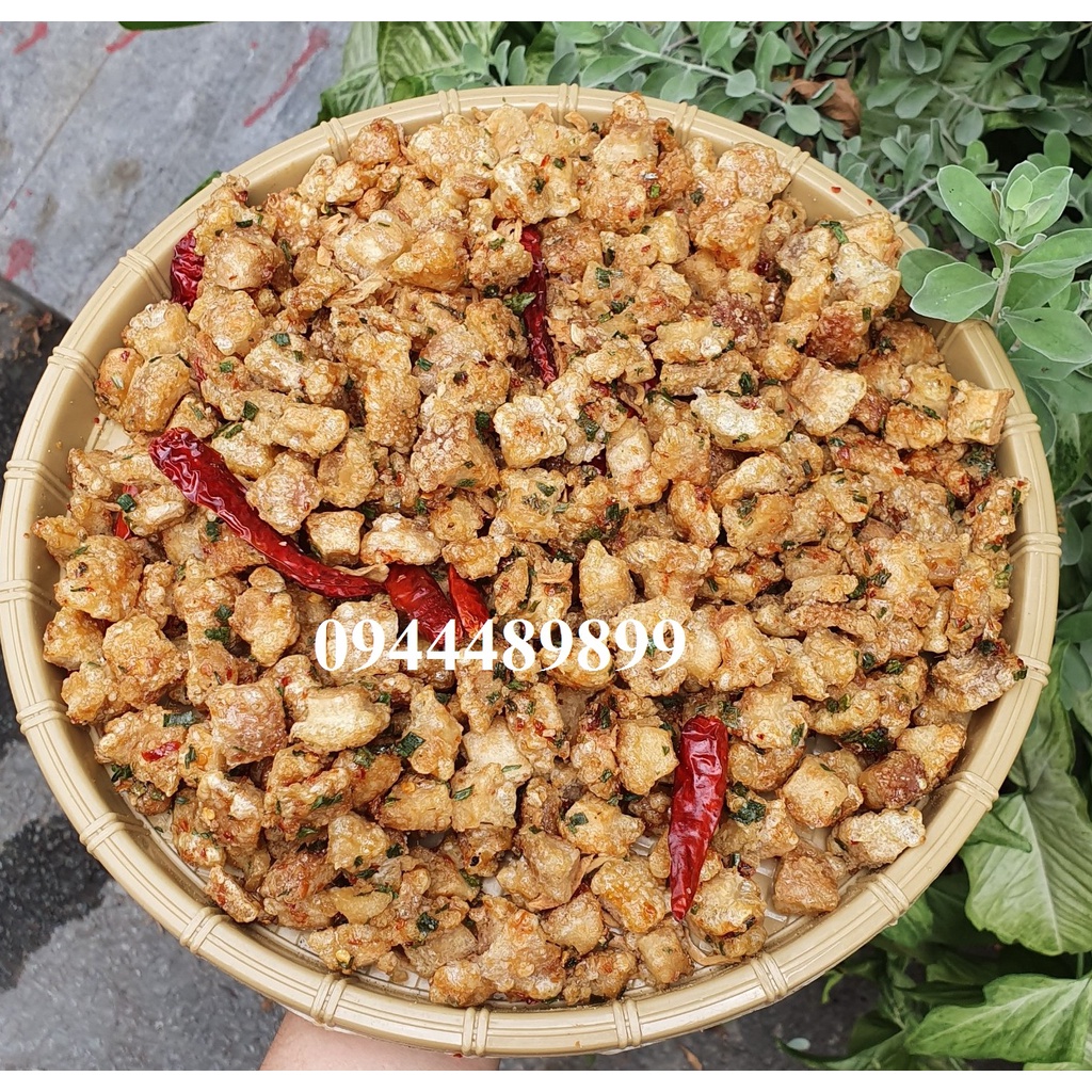200gr Tóp mỡ liền da sốt mắm hành - đồ ăn vặt