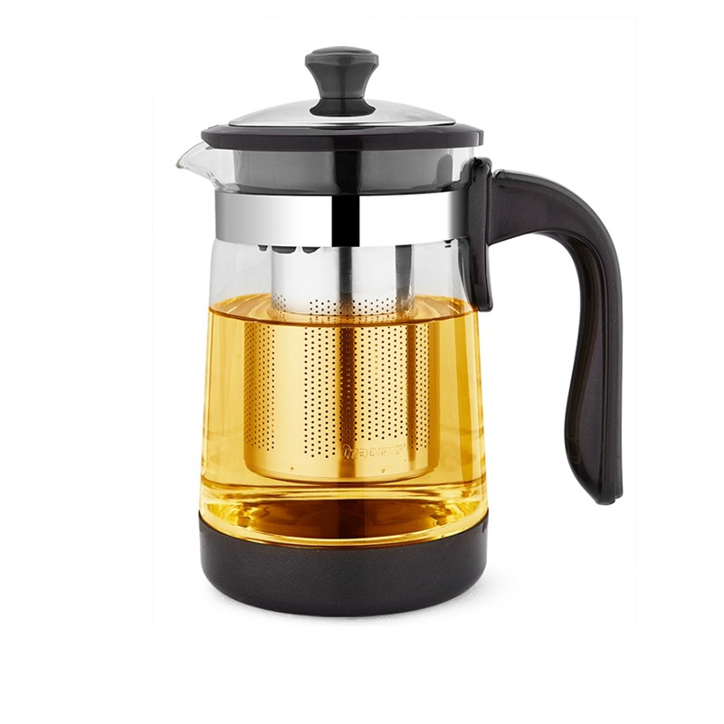Bình lọc trà thủy tinh, bình pha trà thủy tinh lilac có lõi lọc inox 304 - chịu nhiệt đến 130oc - dung tích 750ml và 950ml
