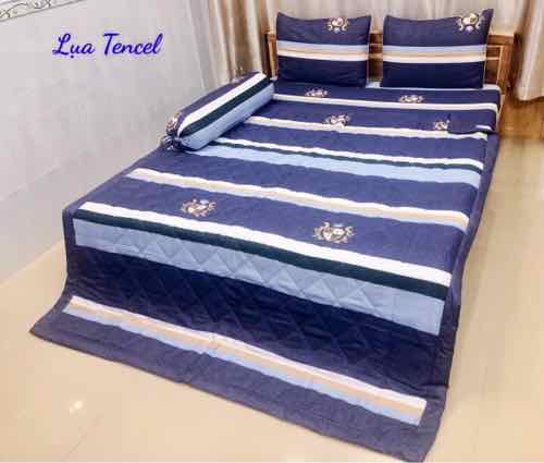 Drap lụa tencel 5 món + mền