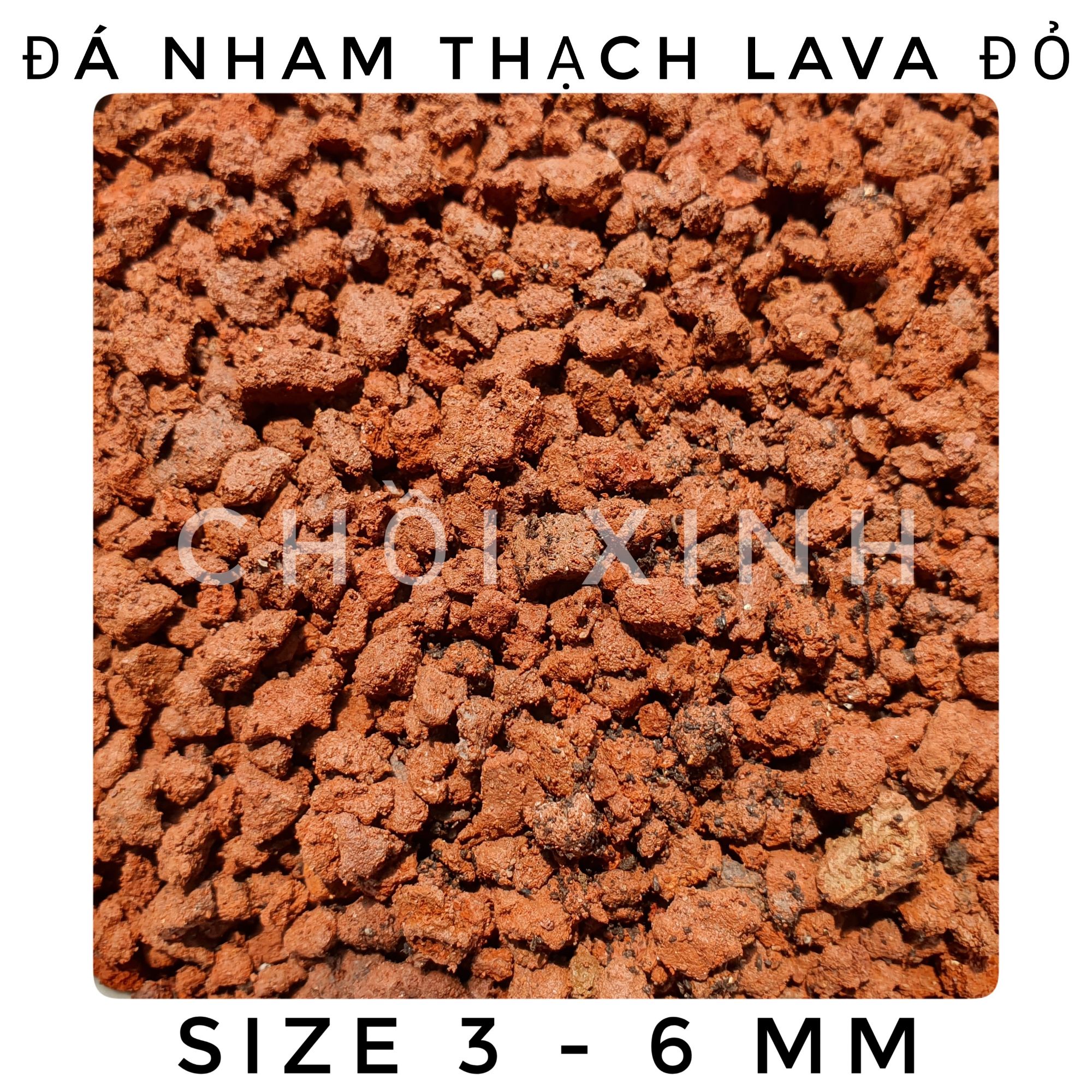 1kg Đá nham thạch Lava Đỏ size 3 - 6 mm