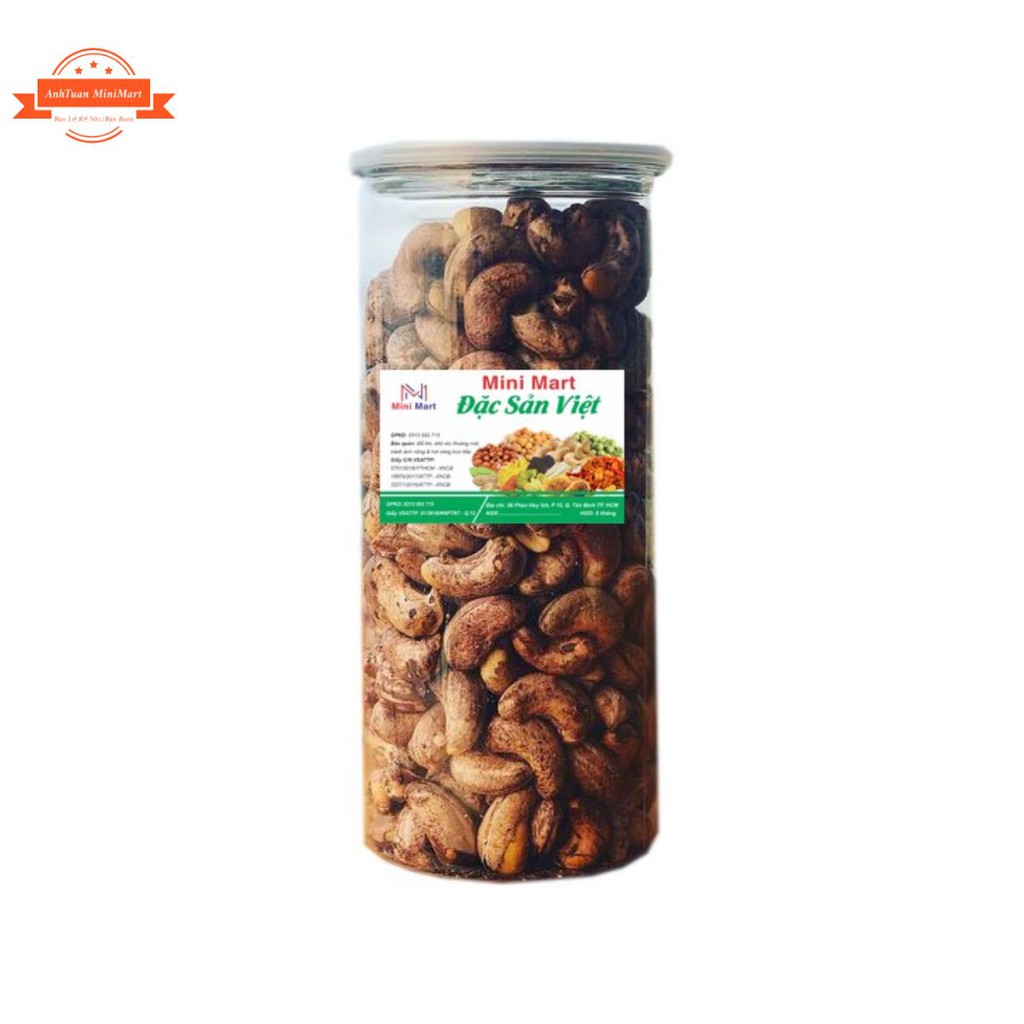Hạt điều rang muối nguyên hạt còn vỏ lụa hàng ngon loại 1-1kg