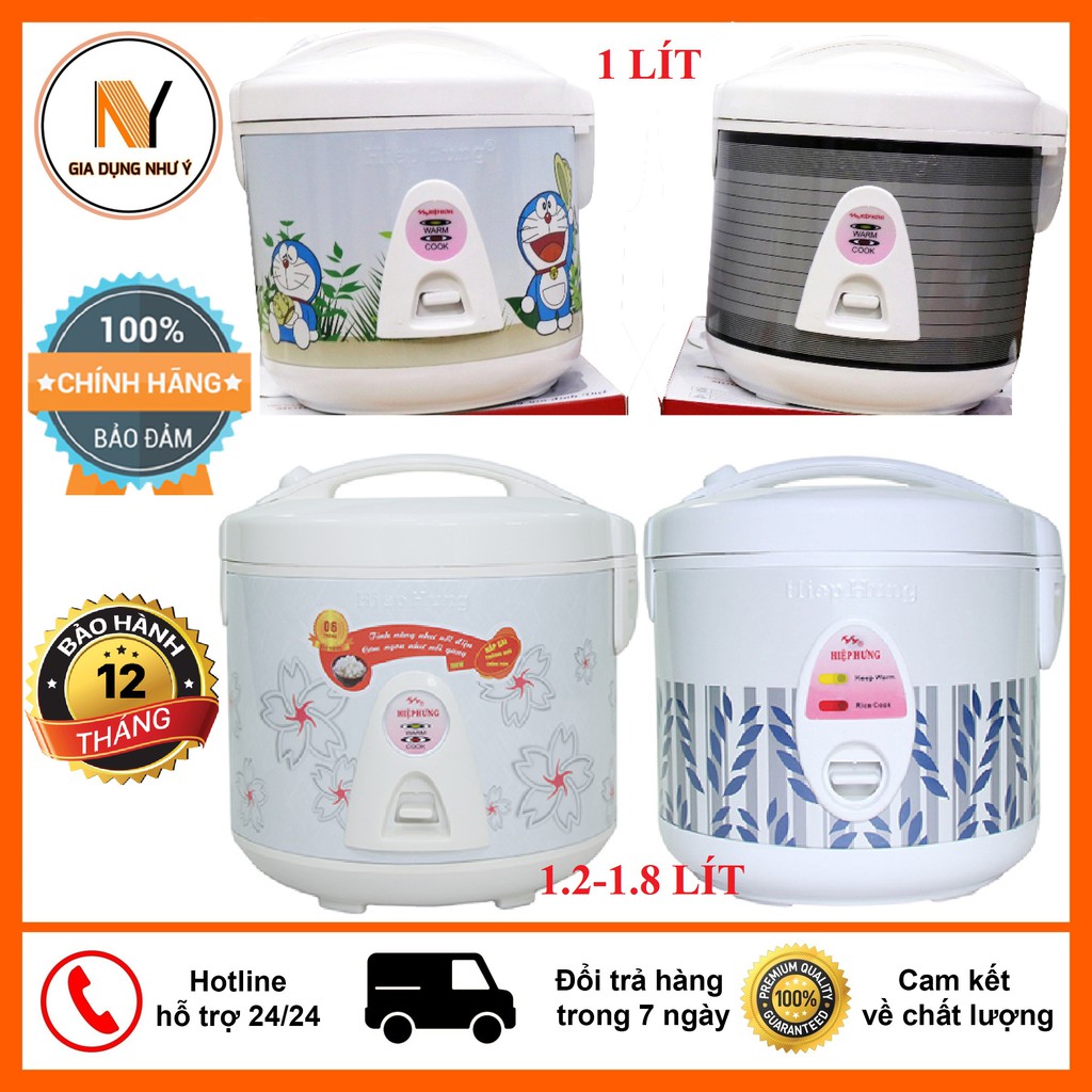 NỒI CƠM ĐIỆN HIỆP HƯNG DUNG TÍCH 1 LÍT, 1.2 LÍT, 1.8 LÍT - HÀNG CHÍNH HÃNG