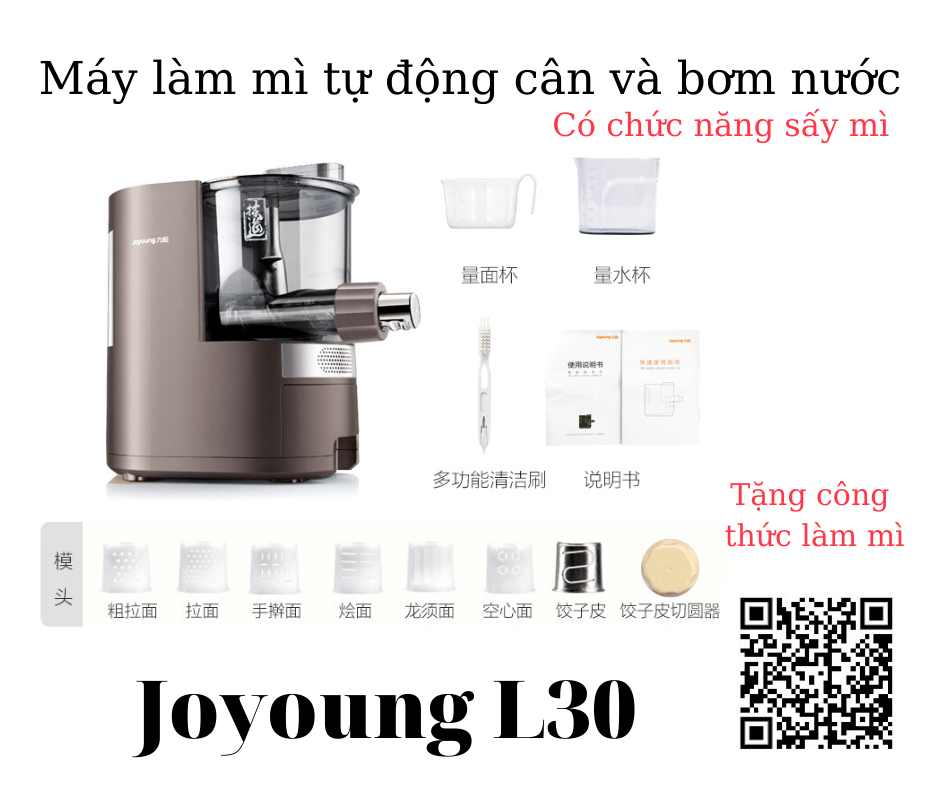 Joyoung L30 Máy làm bún gia đình hoàn toàn tự động; Làm mì; đa chức năng; Bếp thông minh; Máy làm đĩa bánh bao.