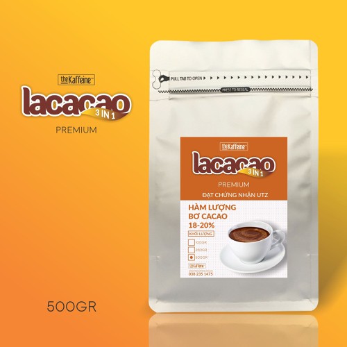 Cacao sữa cao cấp 3in1 Premium 500g - The Kaffeine