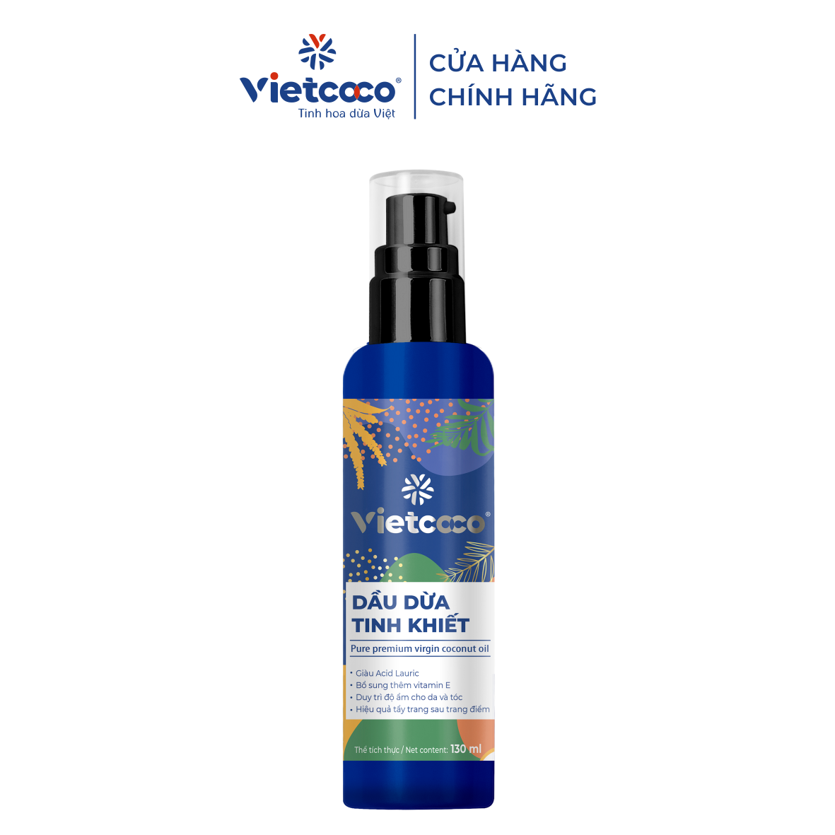 Dầu dừa tinh khiết mỹ phẩm Vietcoco 130ml