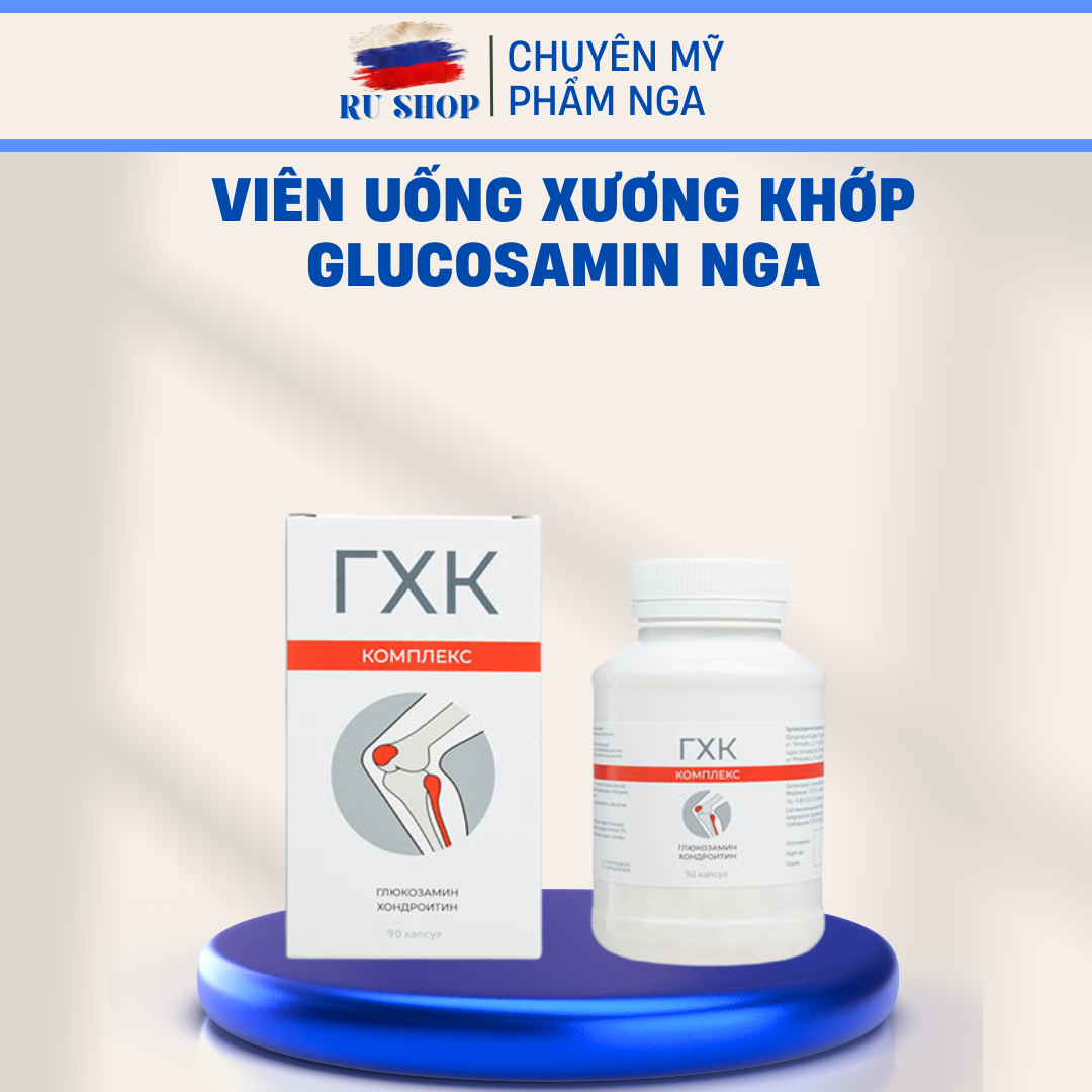 Viên Uống Xương Khớp Glucosamin Nga Hộp 90 Viên - sản phẩm Glucosamin Komplex Chondroitin Của Nga