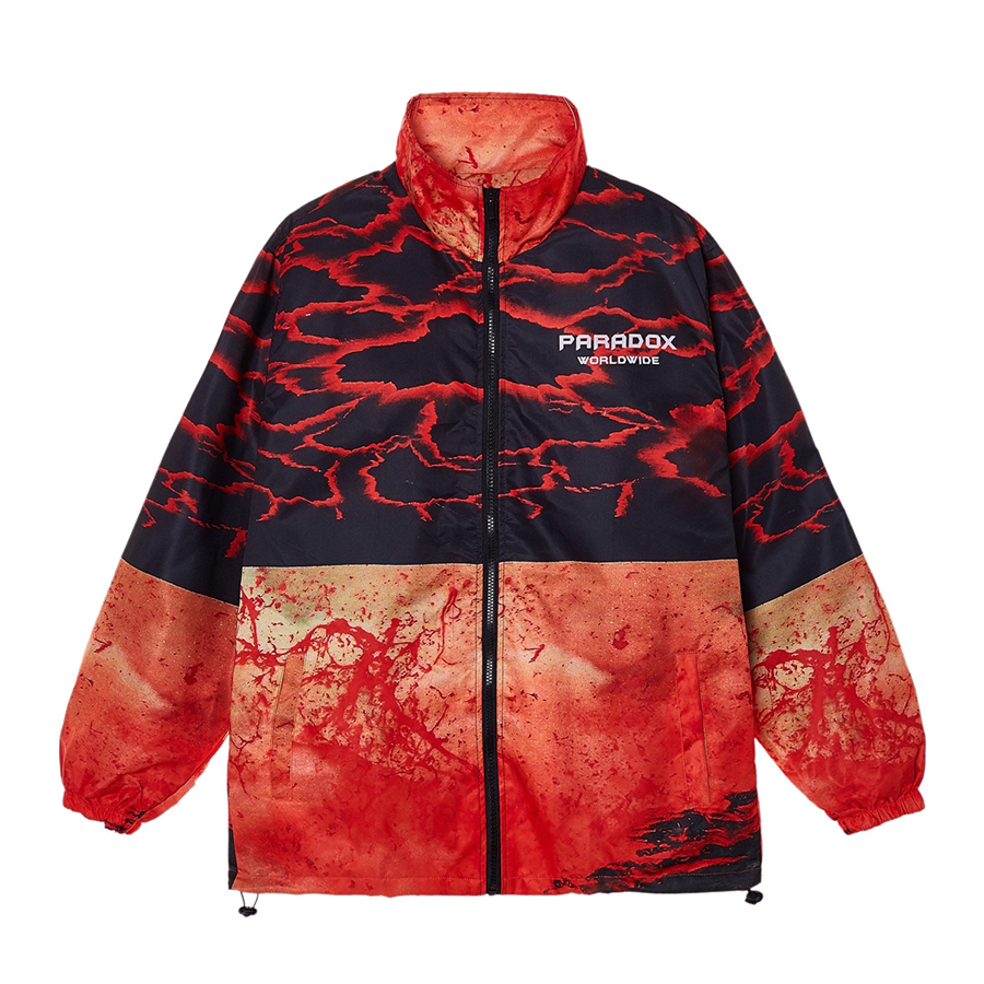 PARADOX Áo khoác dù dây kéo BLOODY SEA ZIP OVER-PRINTED JACKET