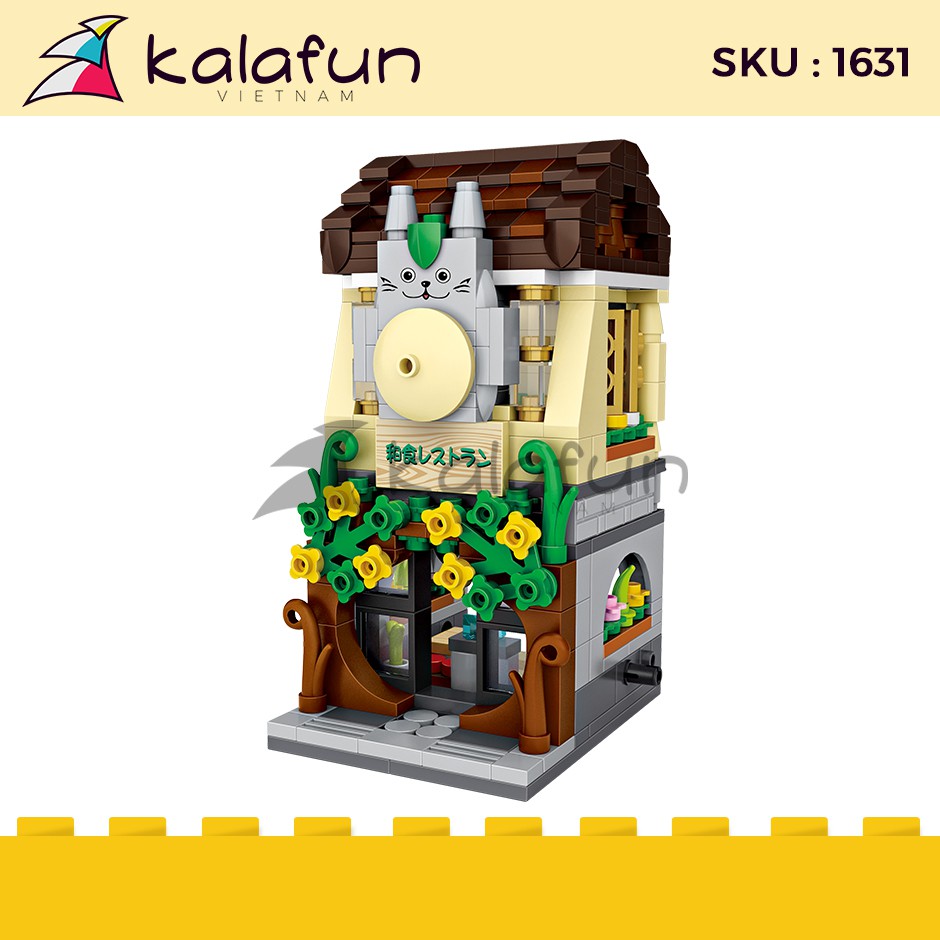 Đồ chơi trẻ em, lego lắp ráp nhà hàng nhật bản loz 1631
